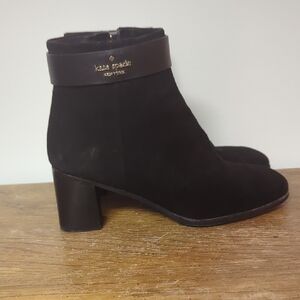 Kate Spade Elegant Black Suede Ankle Booties